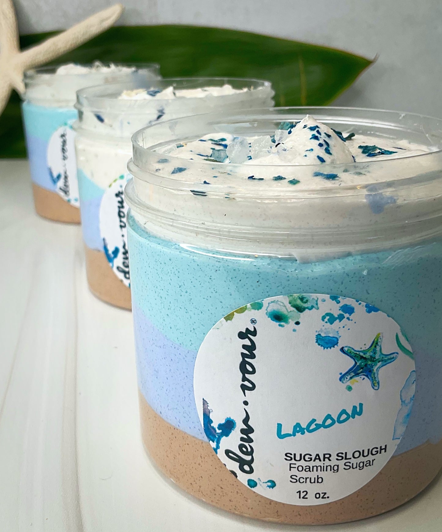 Lagoon Detoxifying Sugar Scrub | Foaming Scrub | 3 in 1 | SeaMoss | Seaweed | Dead Sea | Mineral Enriched