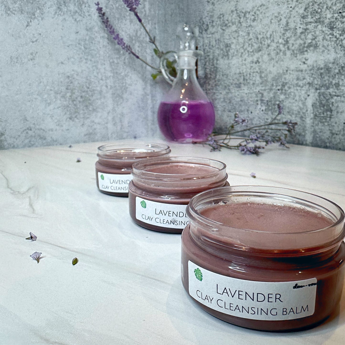 Lavender Clay Cleanser | Oil Serum Corrector | Acne Prone | Clean Facial Care | Purple Brazilian Clay