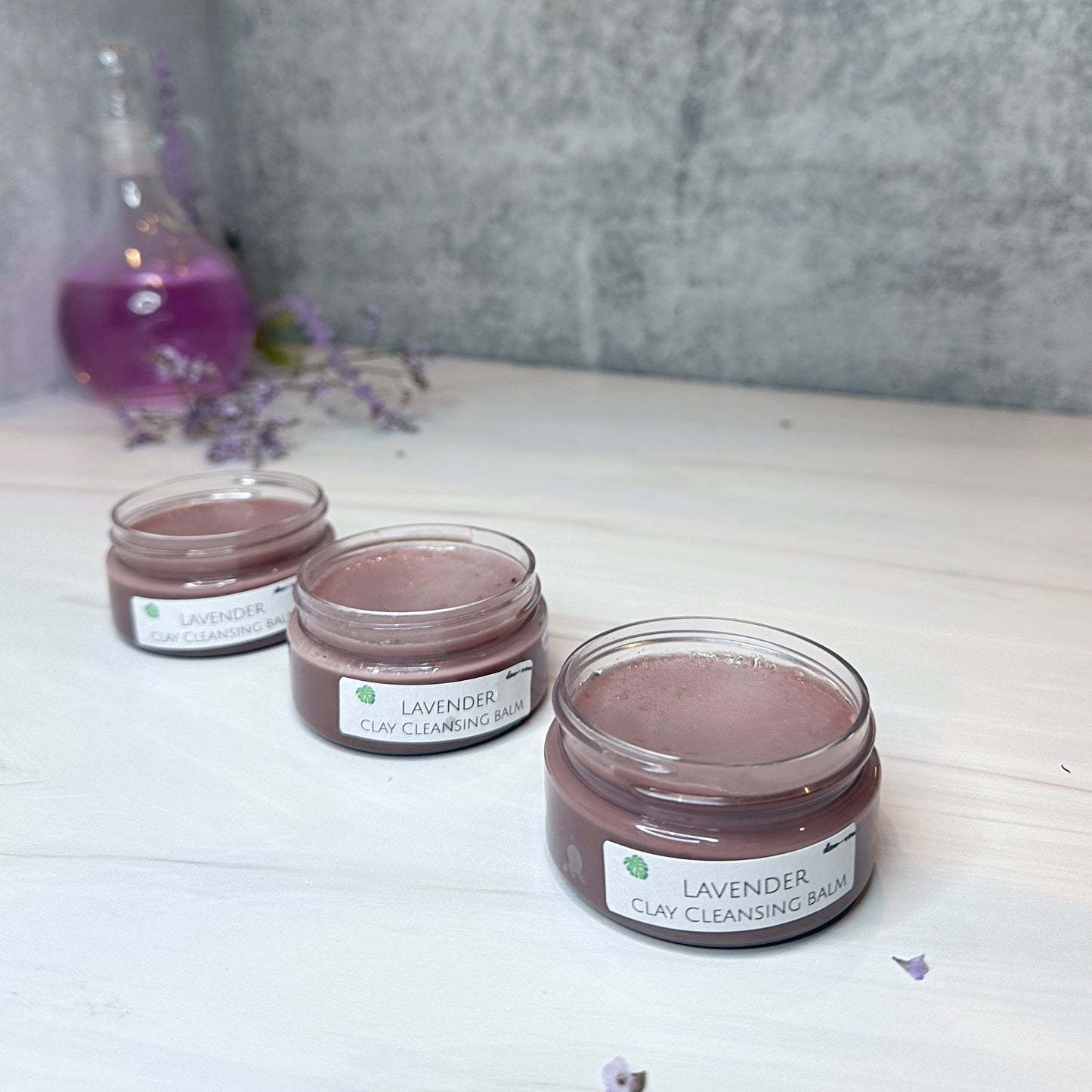 Lavender Clay Cleanser | Oil Serum Corrector | Acne Prone | Clean Facial Care | Purple Brazilian Clay