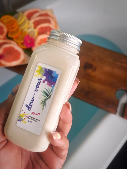 Palm Jungle Milk | Liquid Milk Bath | Bath Milk | Bath Oil | Bath Soak | Ultra Hydrating | Hyperpigmentation | Vegan | Coconut Milk | Toning