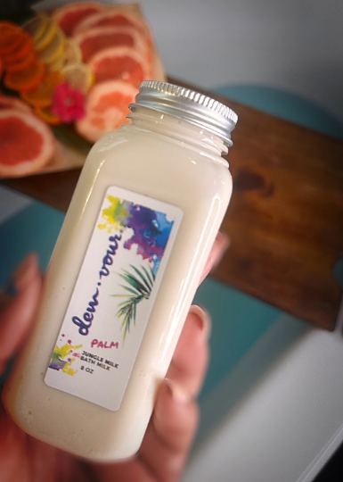 Palm Jungle Milk | Liquid Milk Bath | Bath Milk | Bath Oil | Bath Soak | Ultra Hydrating | Hyperpigmentation | Vegan | Coconut Milk | Toning