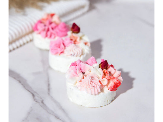 Valentina Cupcake Bath | Bath Bomb | Rose Bath | Bath Soak | Skin Softener | Rose Petals | Gifts for Her