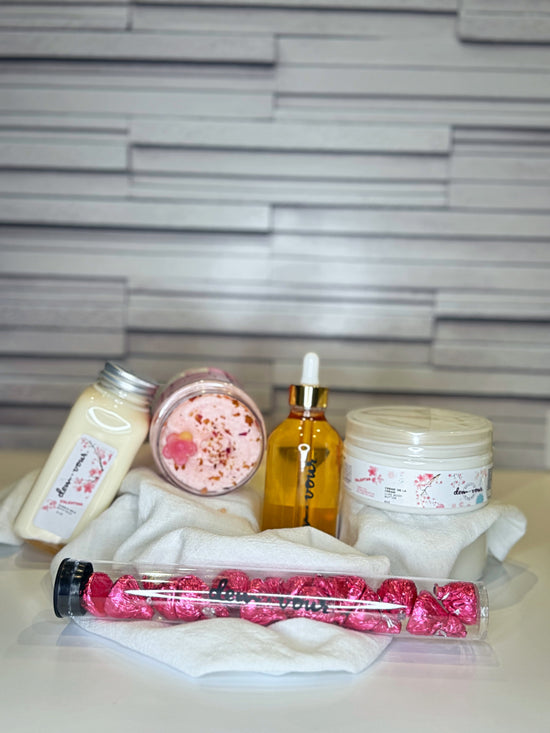 Bathing Bae Bundle Set | Bath Milk | Body Scrub | Bath Melt | Body Oil | Body Butter | 5 product set | Moisturizing | Moisture | Foaming | Silky
