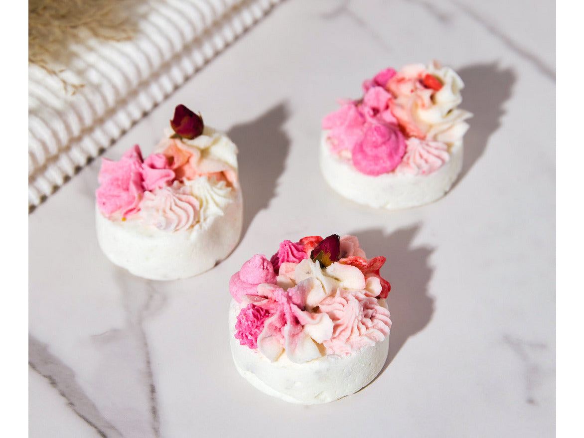 Valentina Cupcake Bath | Bath Bomb | Rose Bath | Bath Soak | Skin Softener | Rose Petals | Gifts for Her