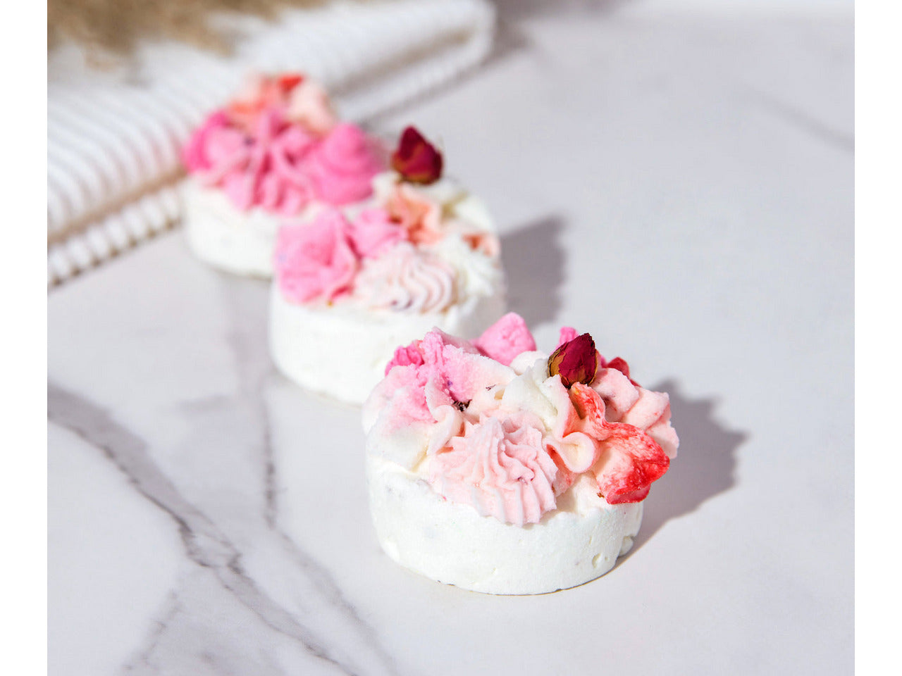 Valentina Cupcake Bath | Bath Bomb | Rose Bath | Bath Soak | Skin Softener | Rose Petals | Gifts for Her